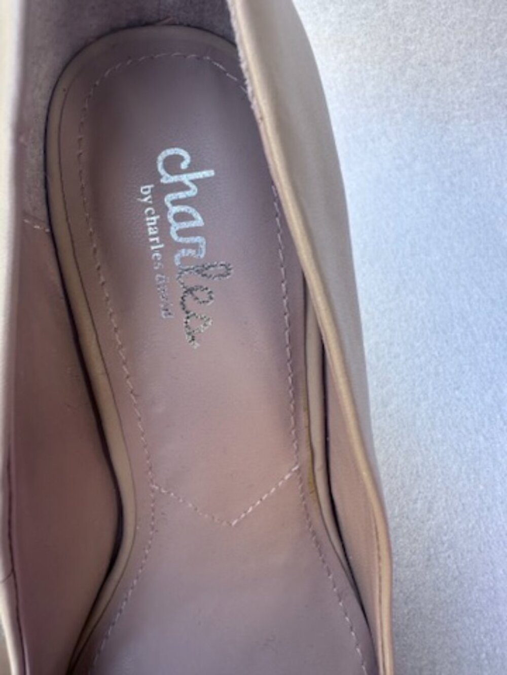 Charles David Tan Leather Pointed Toe Pumps Heels Women Size - Picture 4 of 9